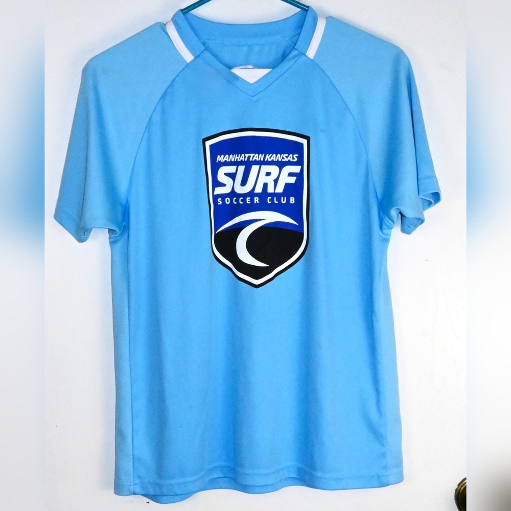Surf Manhattan, KS. Soccer Club Jersey/game Shirt In YL Challenger Teamwear